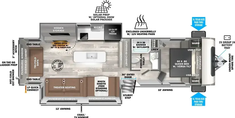 2026 Salem Hemisphere Travel Trailers 271 RL Dealer Stock Only Web Floorplan Large301397