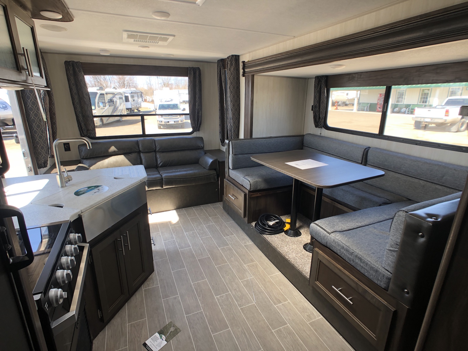 travel trailers with rear living
